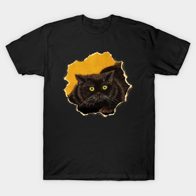 Black Cat T-Shirt by Anastasiya Malakhova